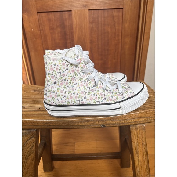 Woman's Converse Floral Chuck Taylor All Star EVA Lift Platform Size 5.5 - Picture 7 of 12
